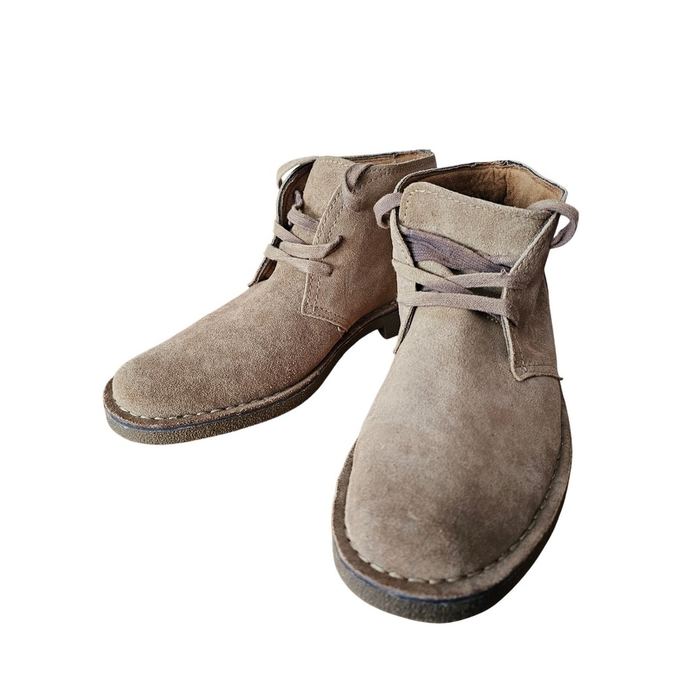 Bass Todd Mens Suede Chukka Boots Desert Boots Beige Lace Up Size 9.5